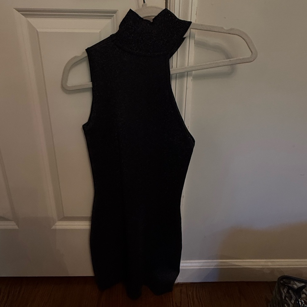 Superdown Glittery Dark Blue Top